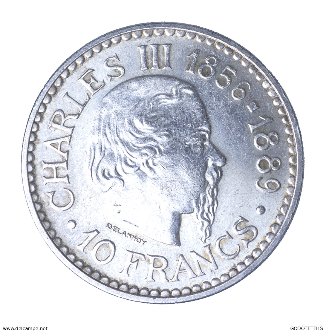 Principauté De Monaco 10 Francs Commémoratif Charles III 1966 Paris - 1960-2001 Nouveaux Francs