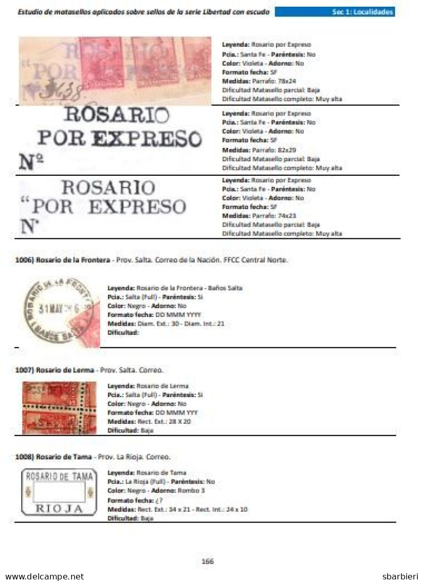 New Ebook! Argentina Postmarks Cancels On Stamps Liberty With Shield, 2nd Ed. - Other & Unclassified