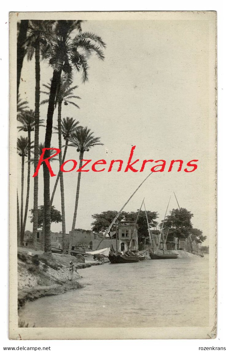 Carte Photo A Identifier Inconnu To Be Identified Canal Nile Delta Agypten Egitto Egypt CPA Carte Postale Old Postcard - Other & Unclassified