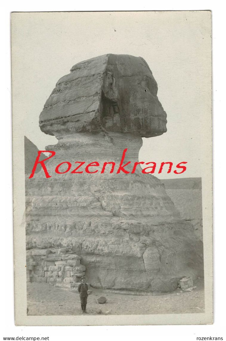 Carte Photo Sphynx Gizeh Real Photo +/- 1918 Agypten Egitto Egypt CPA Carte Postale Old Postcard - Sphynx