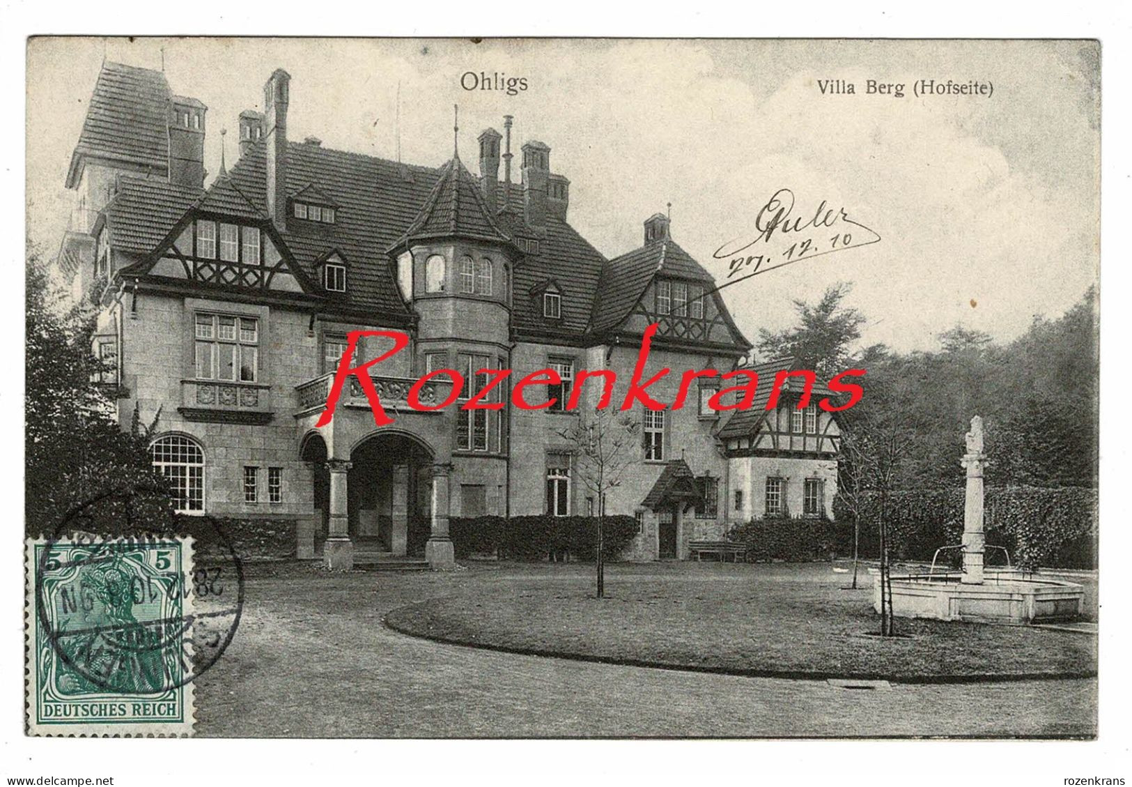 Nordrhein-Westfalen Ohligs Villa Berg Hofseite Solingen Carte Postale Old Postcard AK CPA - Solingen