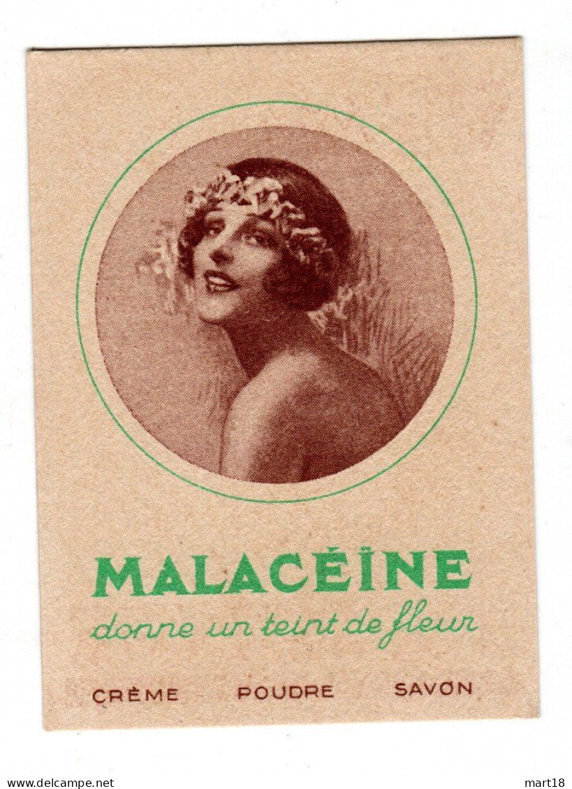 Carte Parfumée -Malaceine - Art Déco - - Anciennes (jusque 1960)