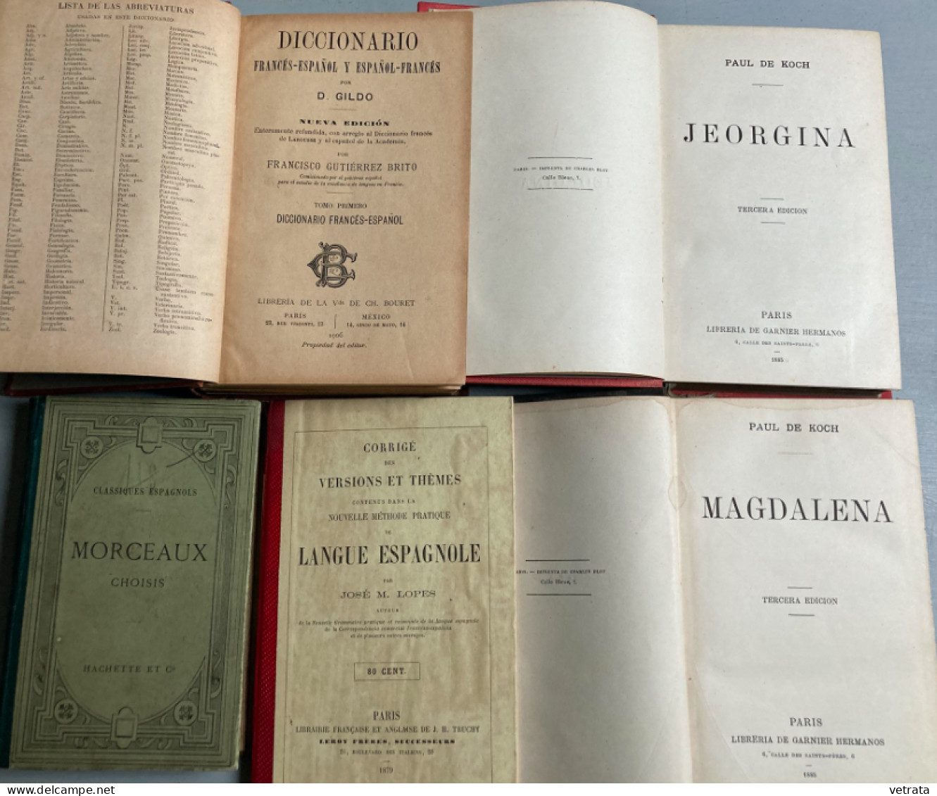 LANGUE ESPAGNOLE = 4 Livres En Espagnol + 1 Dictionnaire - 1 Corrigé Des Versions Et Thèmes & Morceaux Choisis Des Class - Sonstige & Ohne Zuordnung