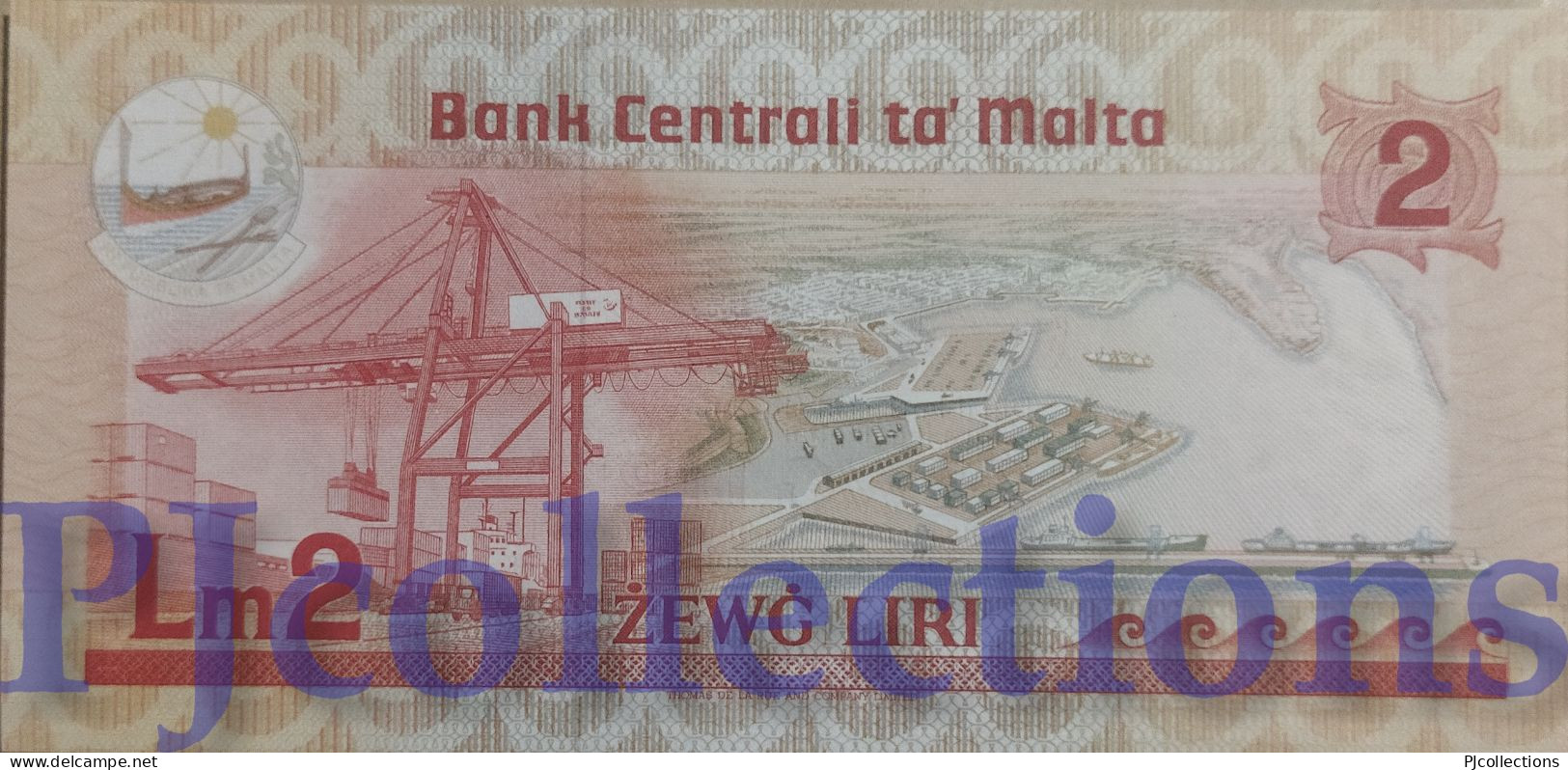 MALTA 2 LIRI 1986 PICK 37 AUNC LOW SERIAL NUMBER "A/1 000508" - Malte