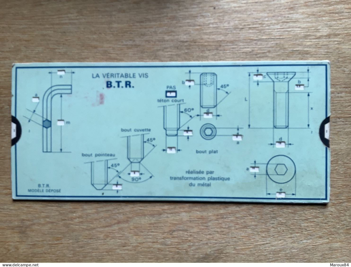 Règle Abaque La Véritable Vis B.t.r Agence Dépôt De Lyon - Materiaal En Toebehoren