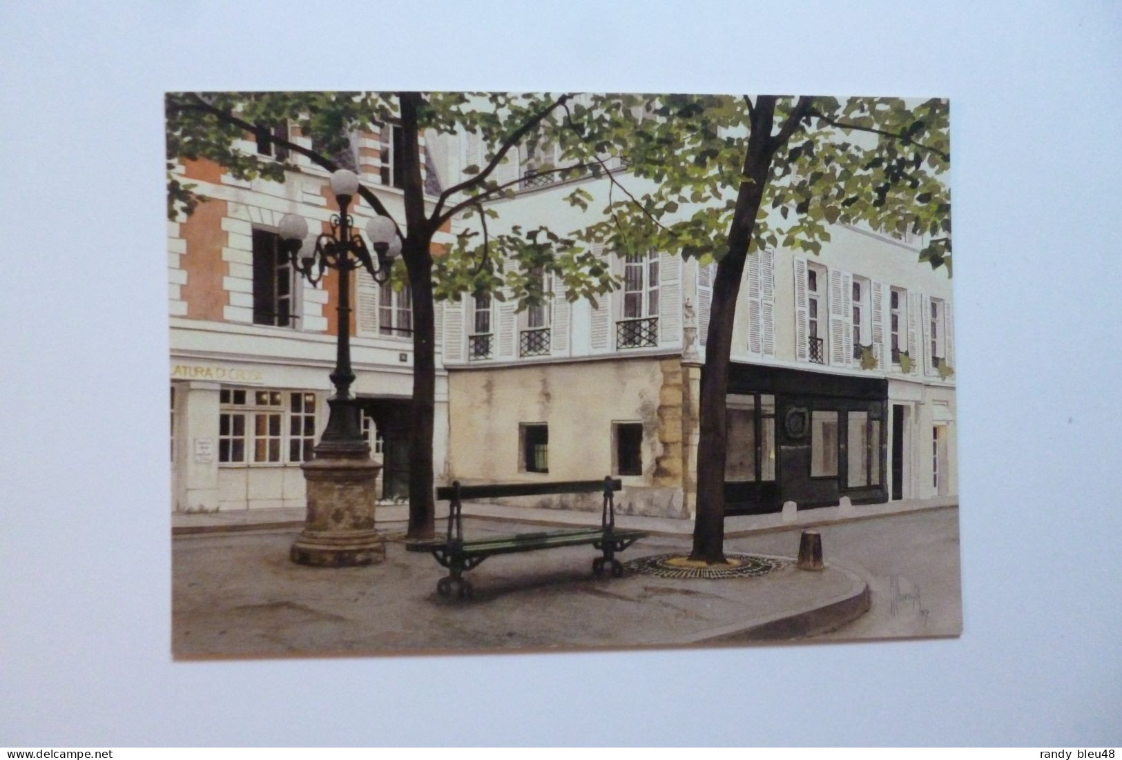 PARIS  - Place Furstenberg    -  Carte Illustrée Par Michel DUVOISIN  - - Non Classés