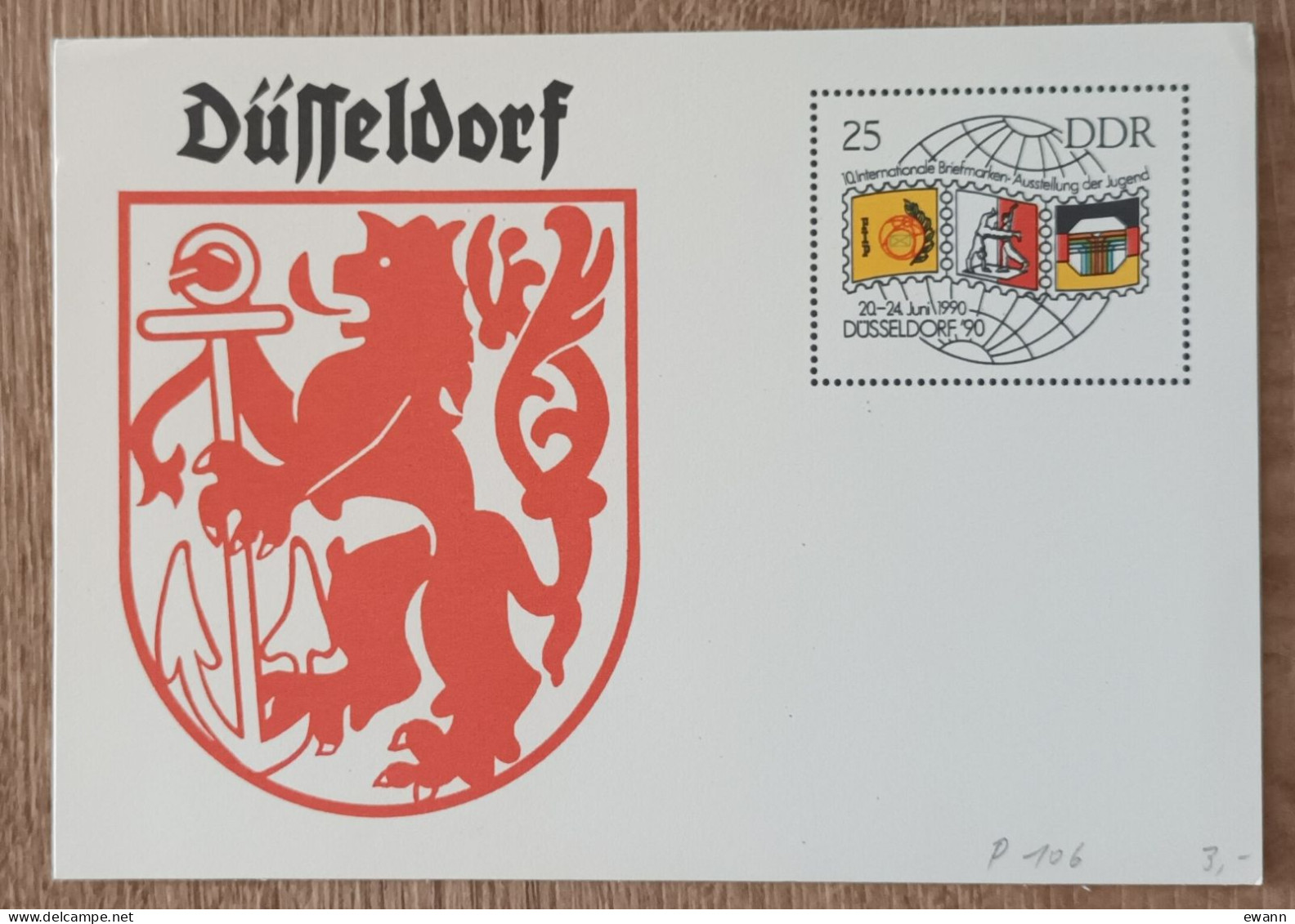 Allemagne DDR - Entier Postal - Düsseldorf - 1990 - Postkaarten - Ongebruikt