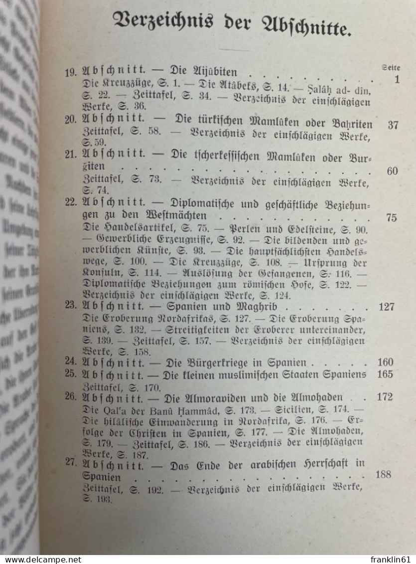 Geschichte Der Araber. Band 2: 1663-1707. - 4. Neuzeit (1789-1914)