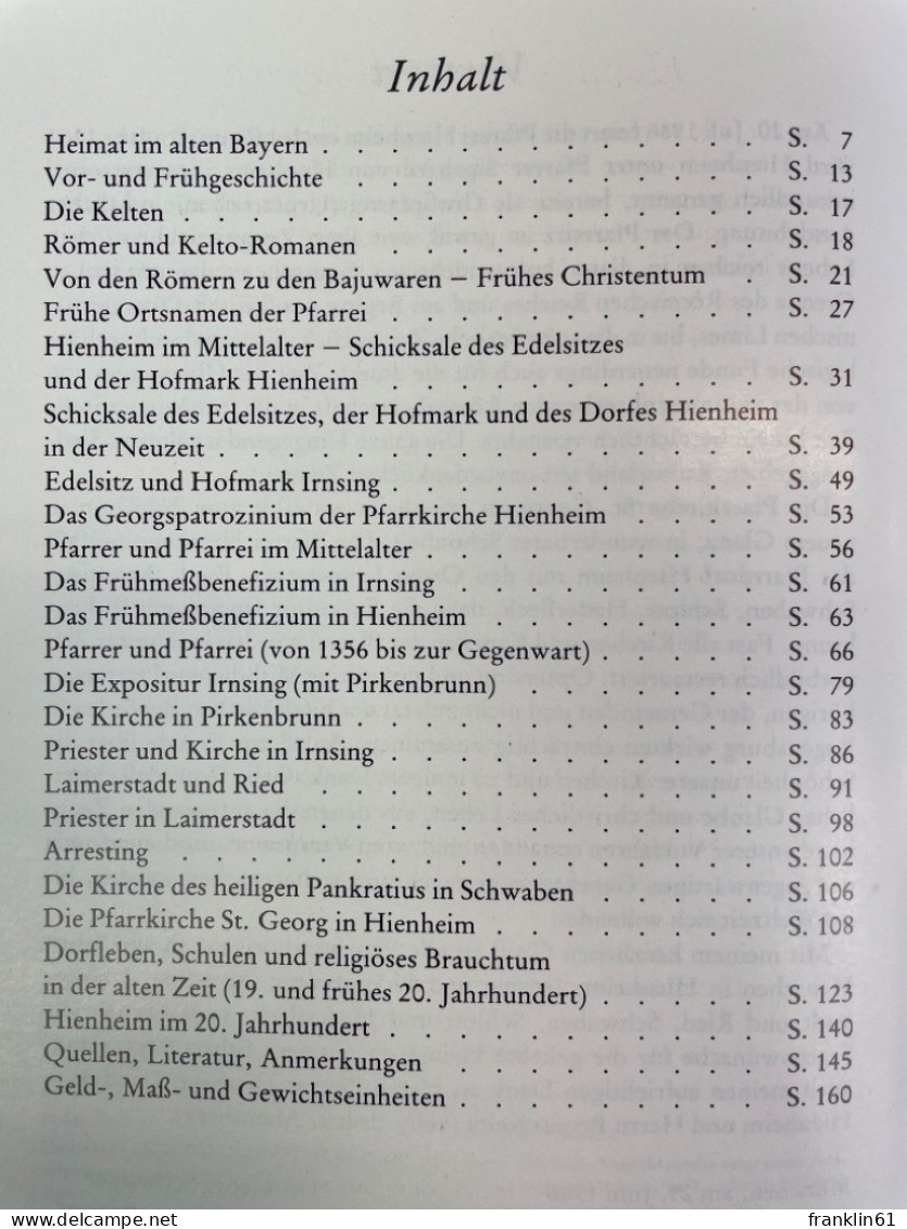 Die Pfarrei Hienheim In Geschichte Und Gegenwart. - 4. Neuzeit (1789-1914)
