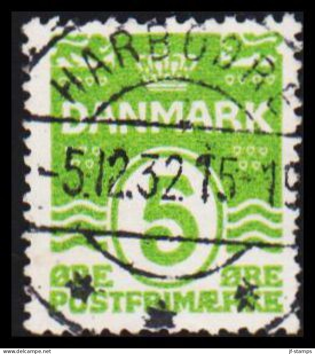 1930. DANMARK. 5 ØRE LUXUS Cancelled HARBOØRE 5.12.32.  - JF534067 - Oblitérés