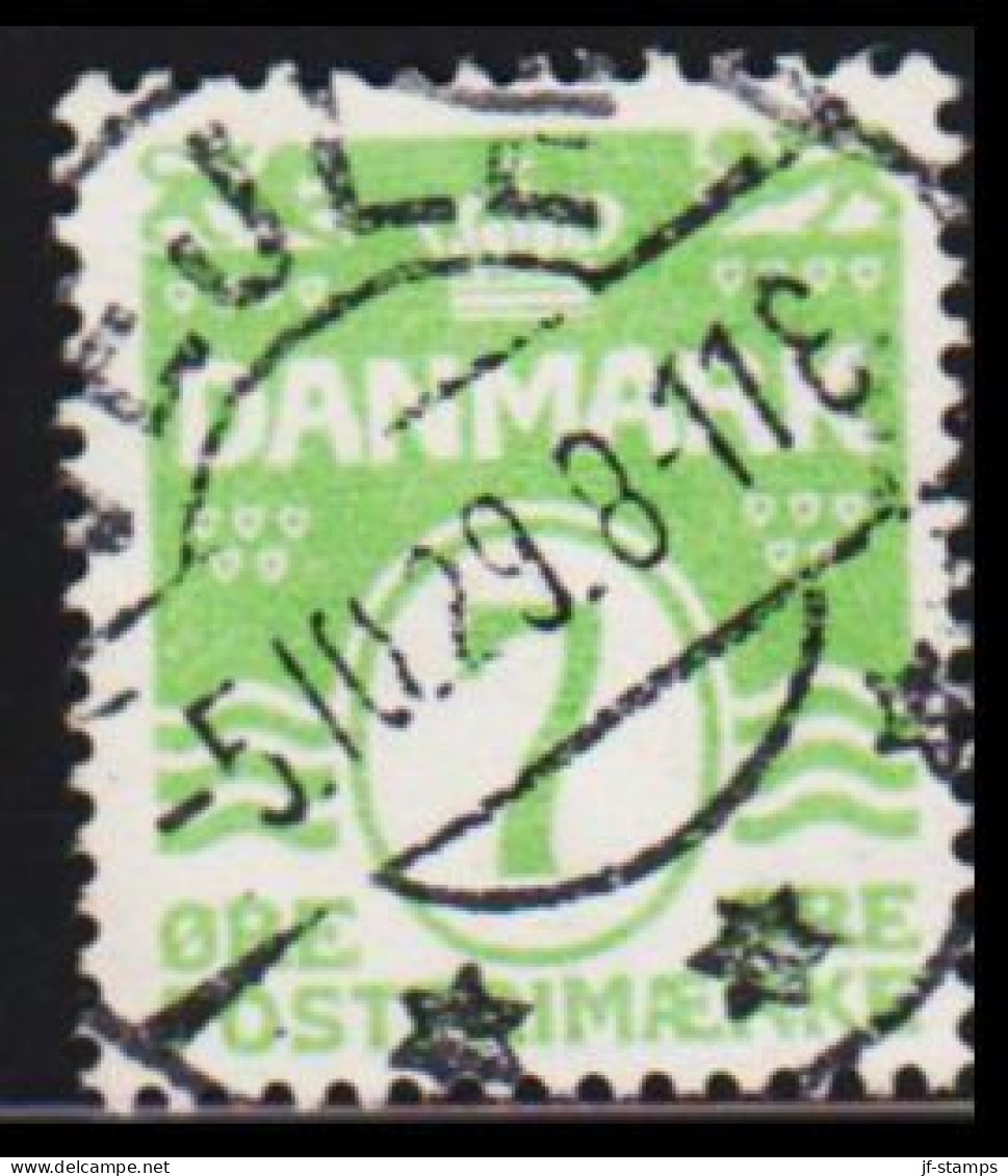 1926. Numeral. 7 Øre Light Green Fine Cancelled VEJLE 5.10.29.  (Michel 166) - JF534071 - Gebraucht