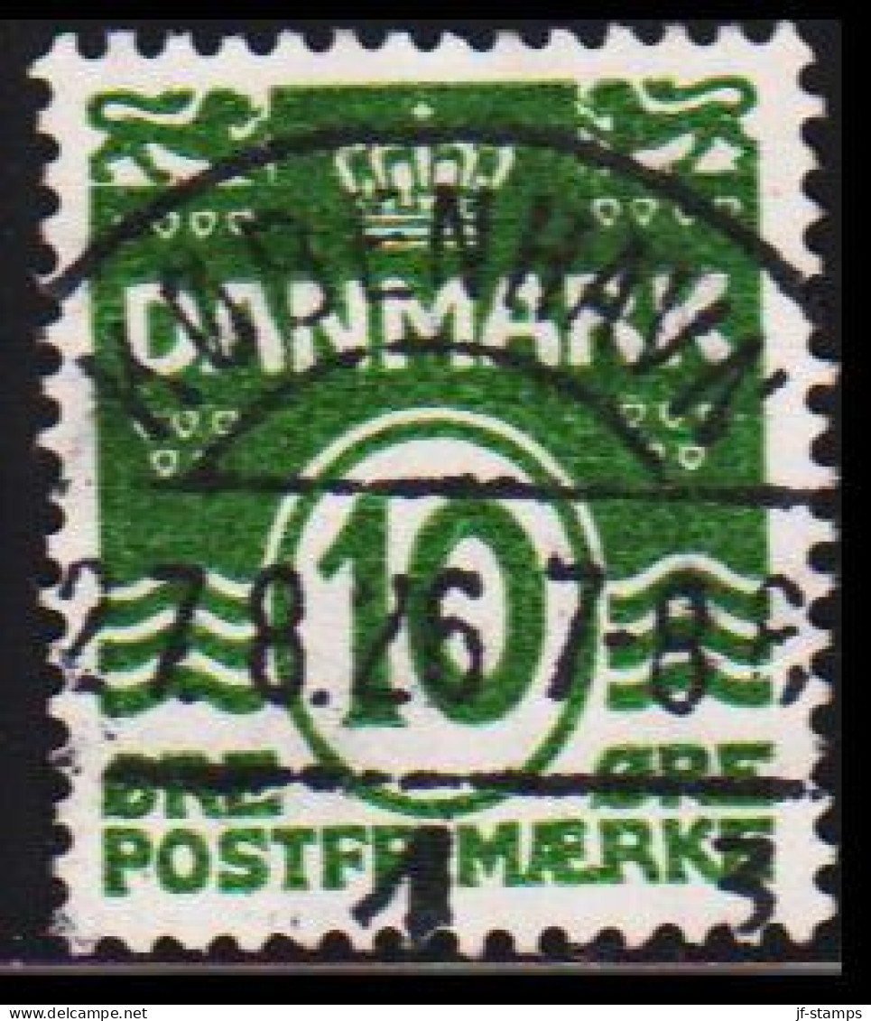 1926. DANMARK. 10 øre Luxus Cancelled KØBENHAVN 27.8.26.  (Michel 120) - JF534074 - Used Stamps