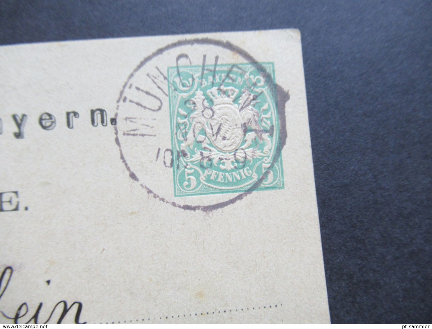 Altdeutschland Bayern Um 1878 2x Ganzsache 5 Pfennig Stempel Nürnberg Und München 1x Nach Ottensen Bei Hamburg - Postal  Stationery