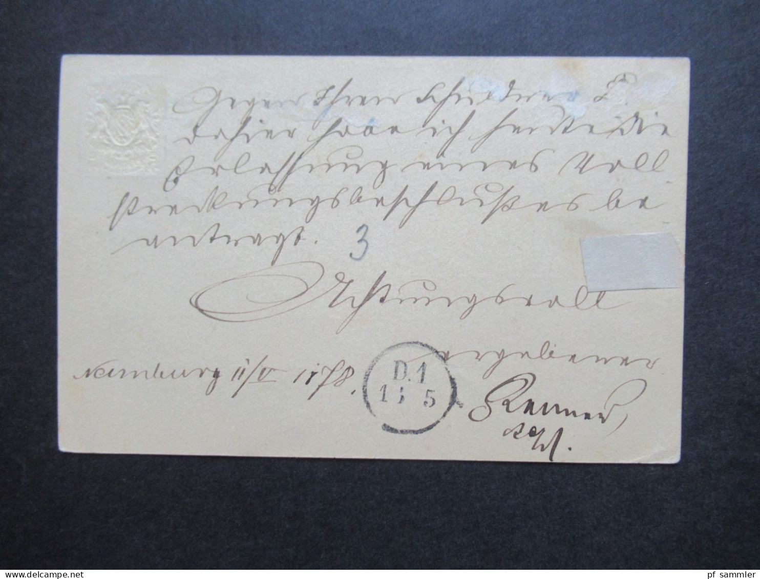 Altdeutschland Bayern um 1878 2x Ganzsache 5 Pfennig Stempel Nürnberg und München 1x nach Ottensen bei Hamburg