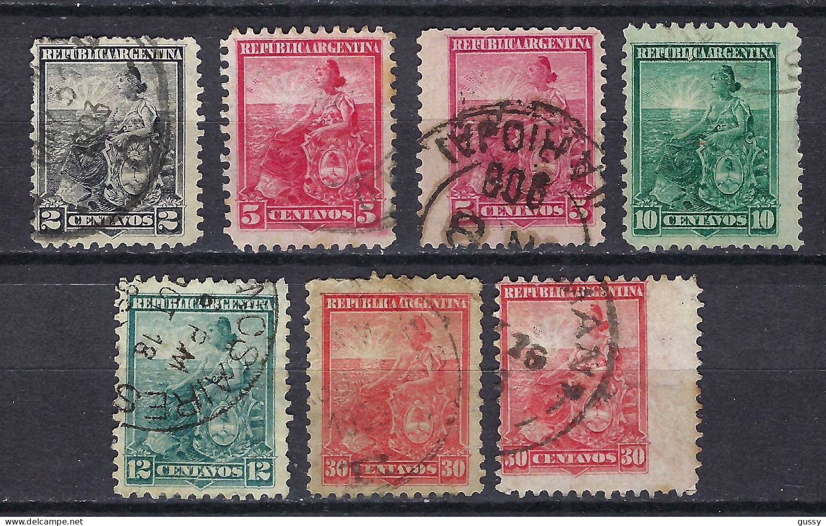 ARGENTINE Ca.1899-1903: Lot D'obl. - Used Stamps