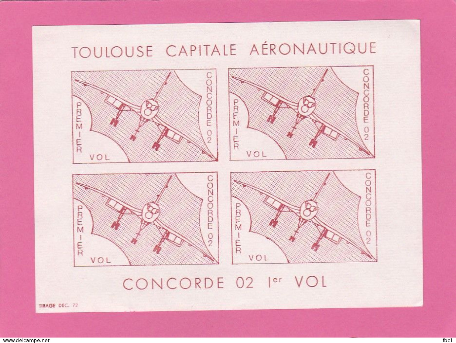 France - Vignette Toulouse Capitale Aéronautique - Concorde 02 1er Vol - Aviación