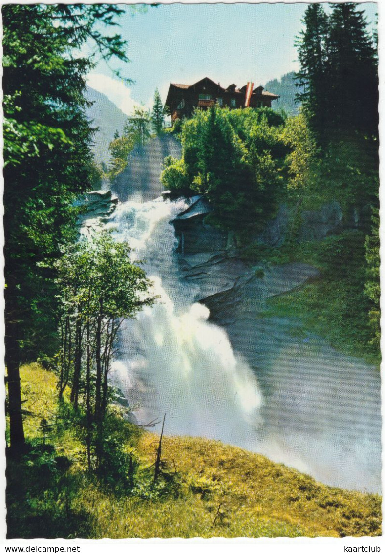 Mittlerer Krimmler Wasserfall Mit Alpengasthof 'Schönangerl' , 1306 M - (Salzburg, Österreich/Austria) - Krimml