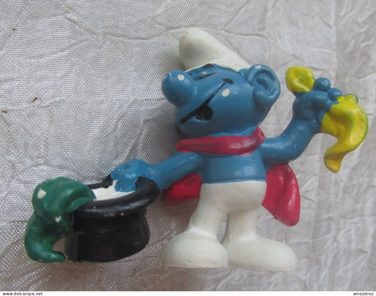 Schleich 1979 Hong Kong - Schtroumpf Magicien Chapeau Et Foulards - Smurfs