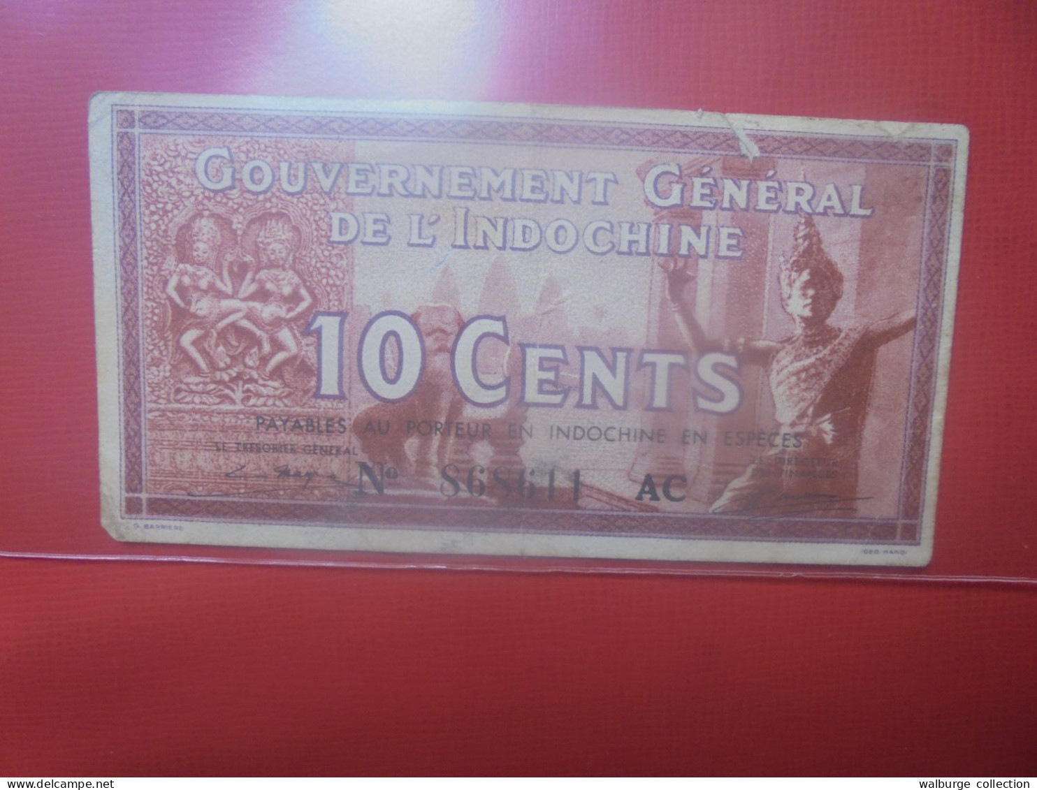 INDOCHINE 10 Cents 1939 Circuler (B.29) - Indochine