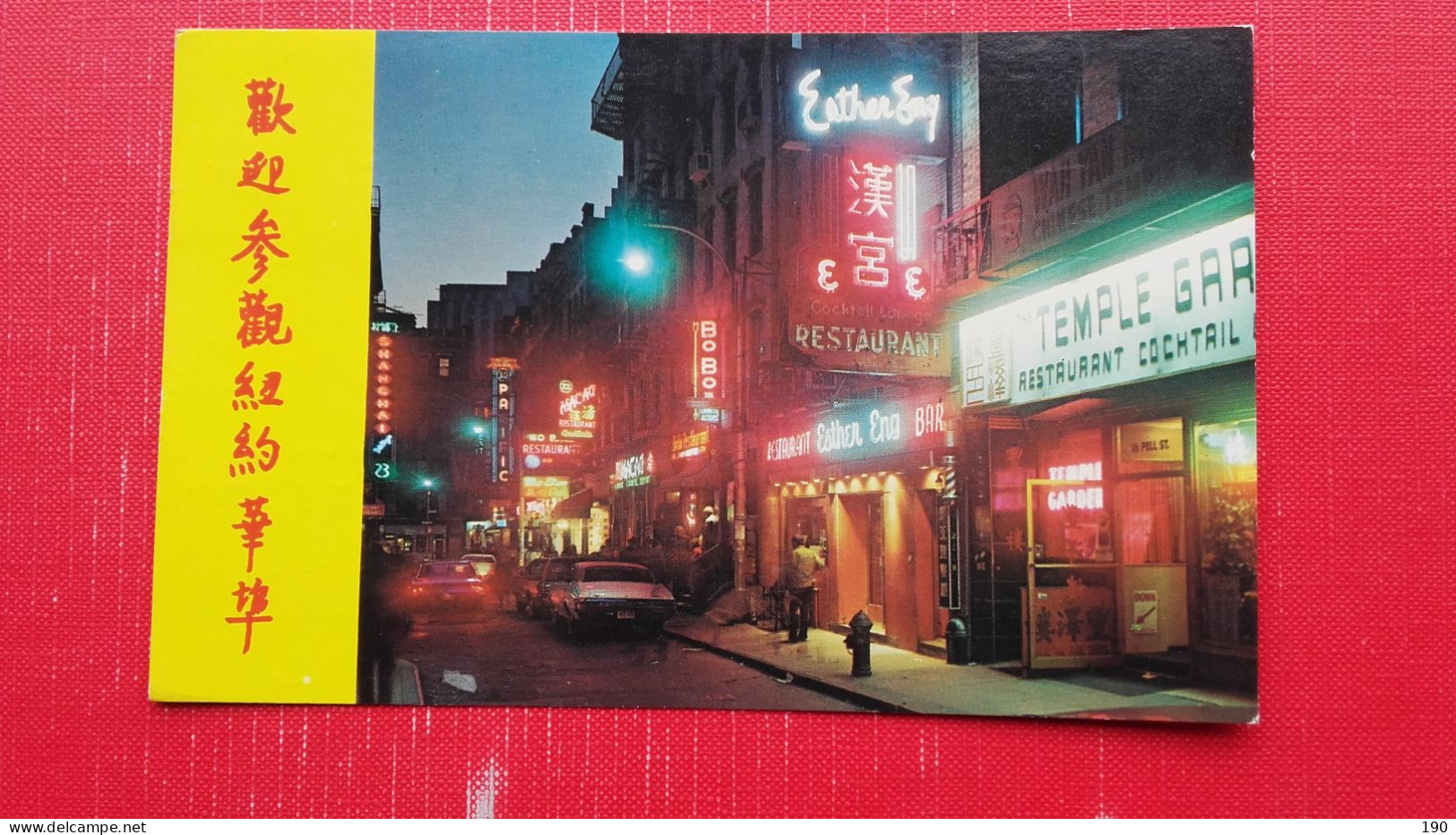 New York City.Chinatown.Pisal In Podpisal(autograph):Janez Planina - Bar, Alberghi & Ristoranti