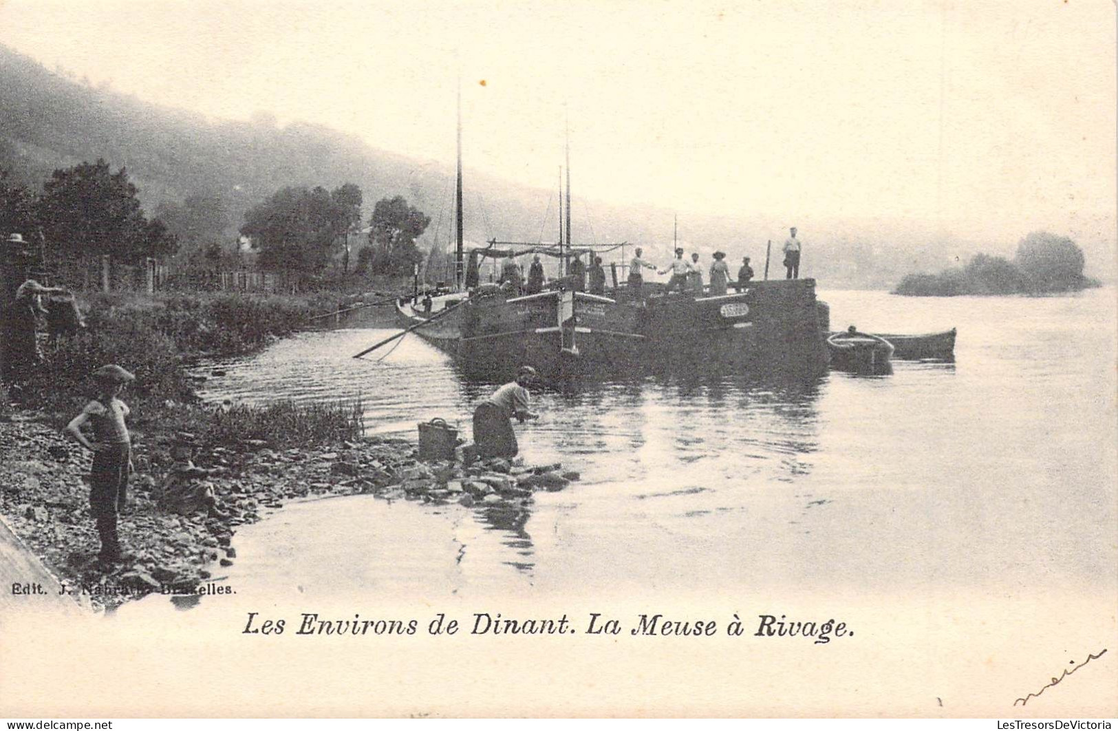 BELGIQUE - DINANT - Les Environs De Dinant - La Meuse à Rivage - Carte Postale Ancienne - Dinant