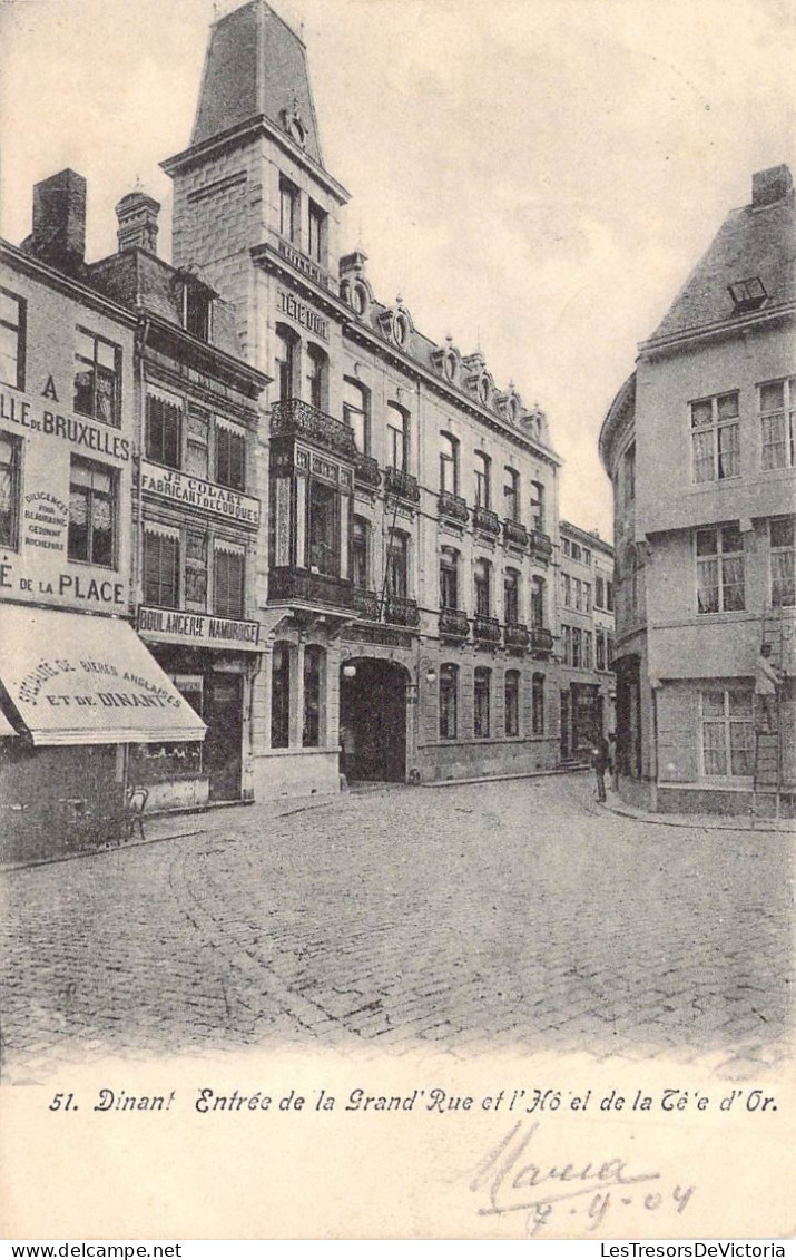 BELGIQUE - DINANT - Entrée De La Grand'Rue Et L'Hôtel De La Tête D'Or - Carte Postale Ancienne - Dinant