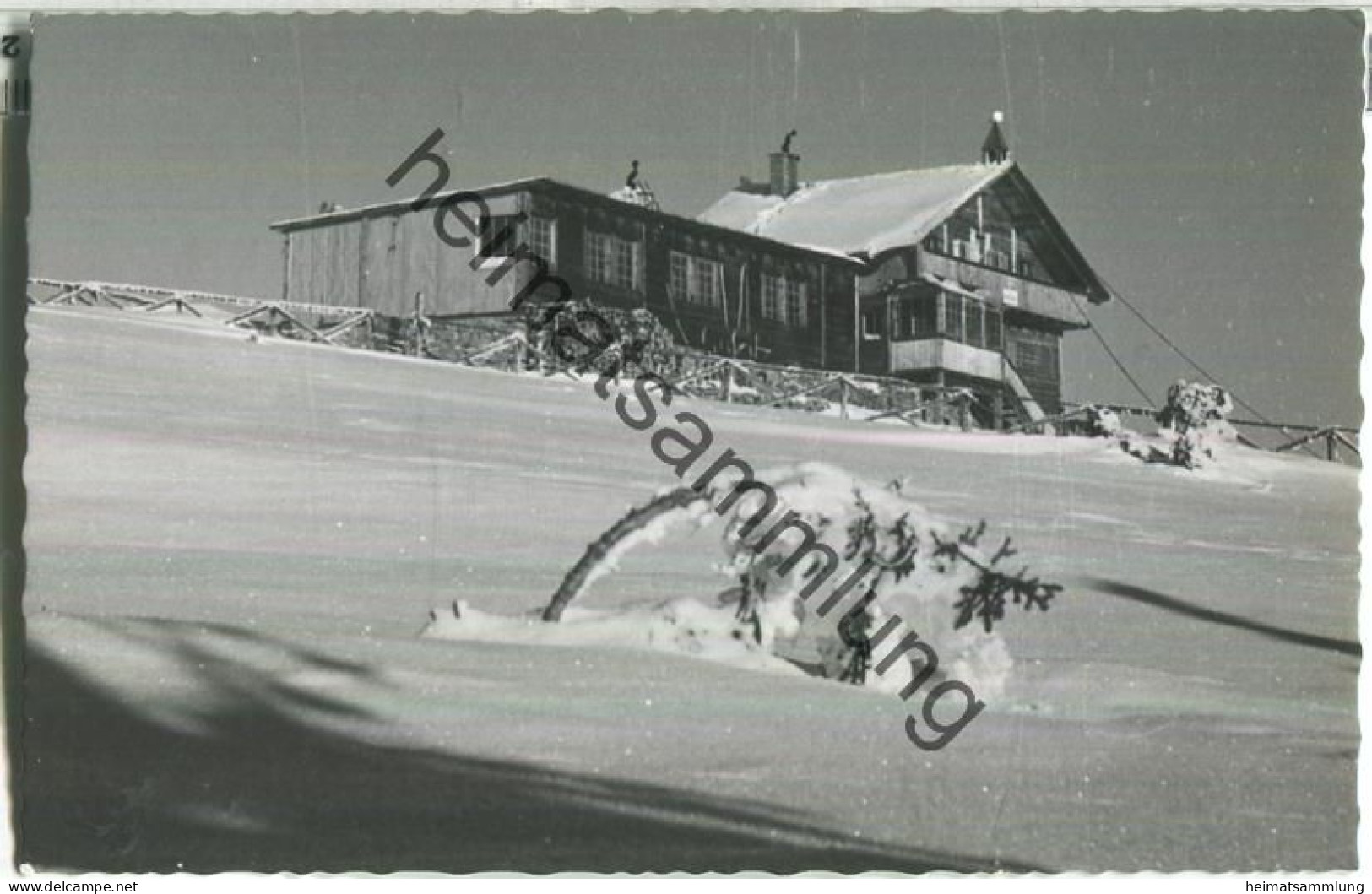 Rosegger-Hütte - Pretulalpe - Foto-Ansichtskarte - Hüttenstempel - Verlag F. Hahn Wien - Krieglach