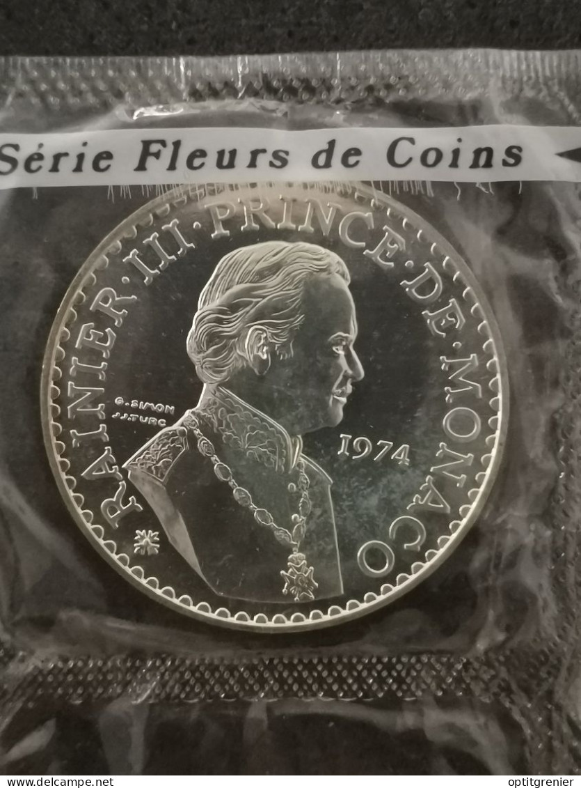 50 FRANCS ARGENT 1974 MONACO FDC 7000 EX. / SCELLEE ISSUE DU COFFRET / SILVER - 1960-2001 Nouveaux Francs