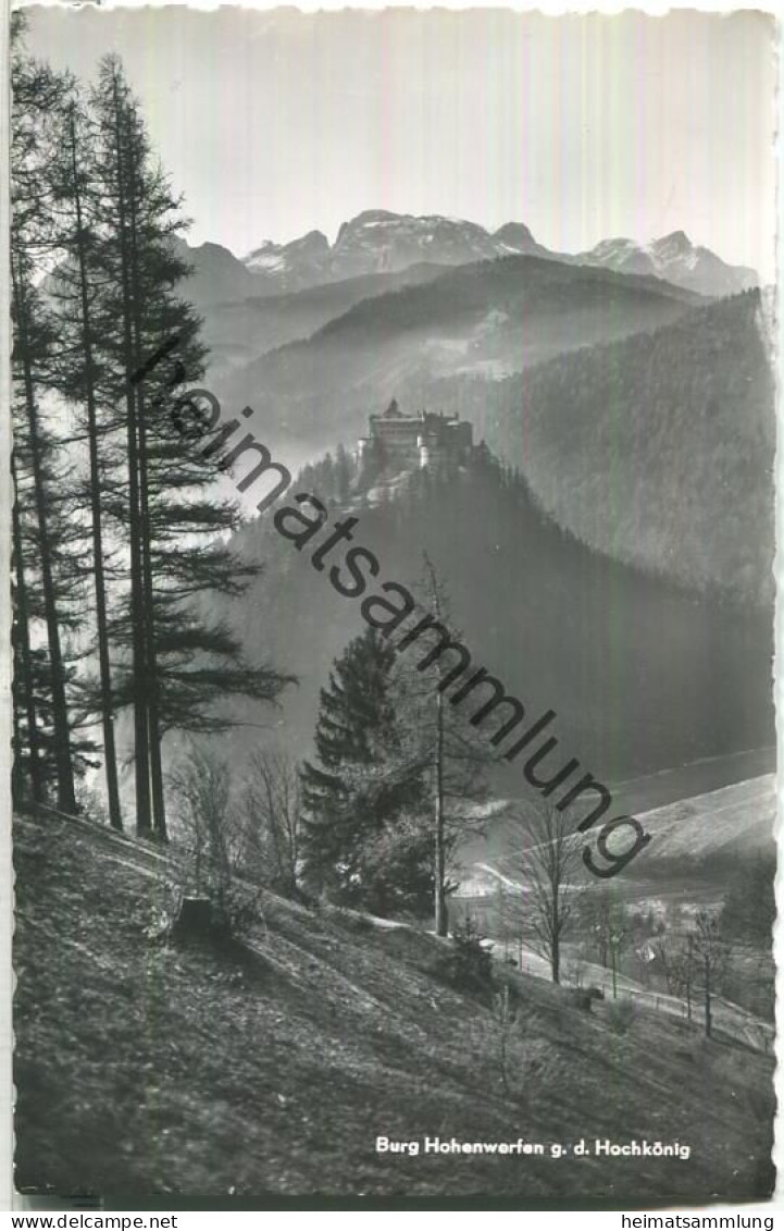 Burg Hohenwerfen Gegen Den Hochkönig - Foto-Ansichtskarte - Verlag C. Jurischek Salzburg - Werfen