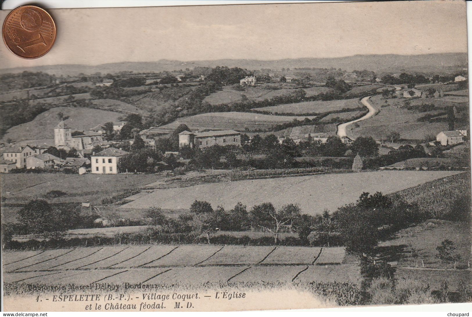 64  - Carte Postale Ancienne De  ESPELETTE  Vue Aérienne - Espelette