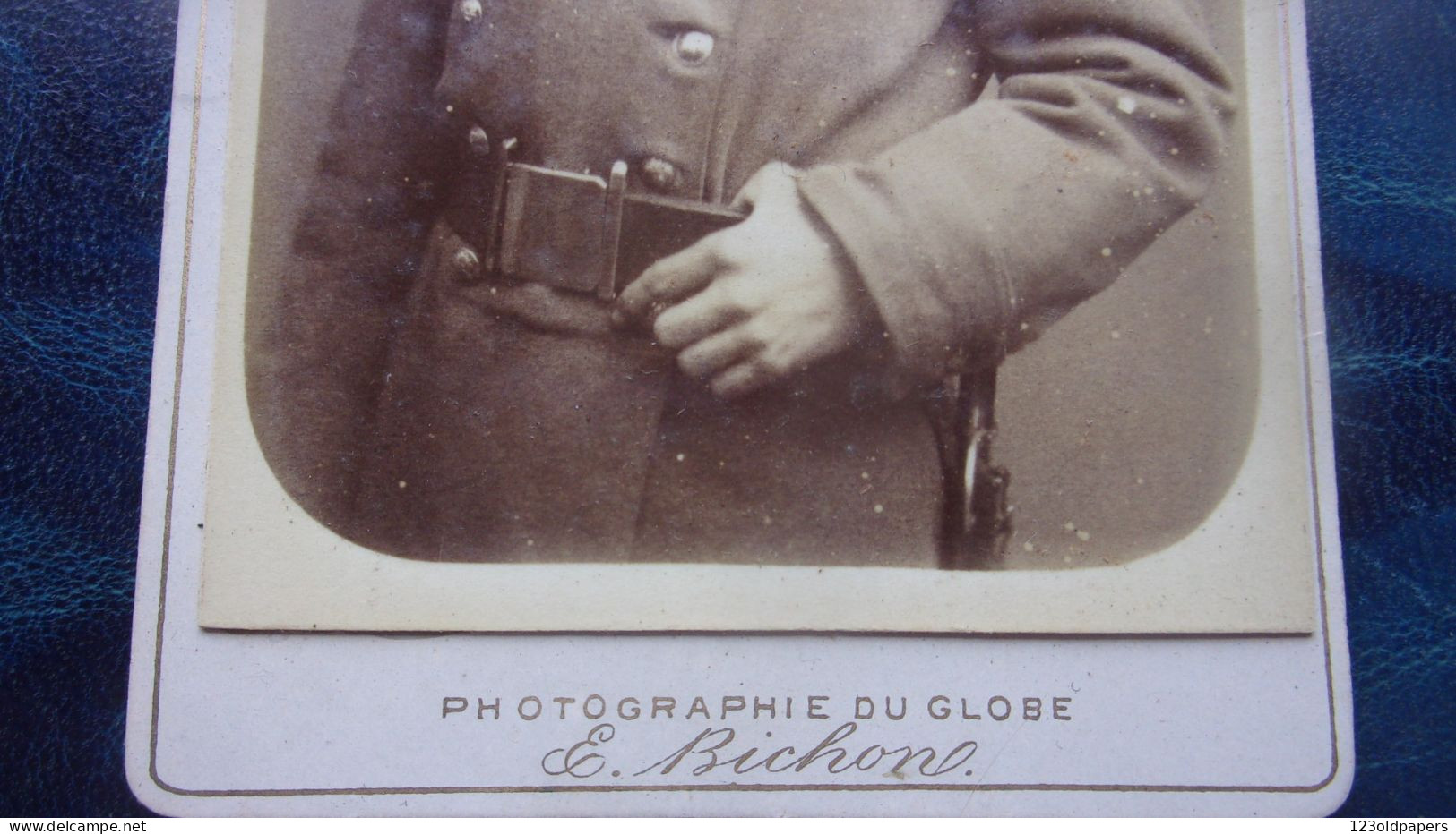 Photo CDV XIX ème Siècle E Bichon Photographie Du Globe  41 EME  Militaire Ceinturon Uniforme  Sabre - Guerra, Militares