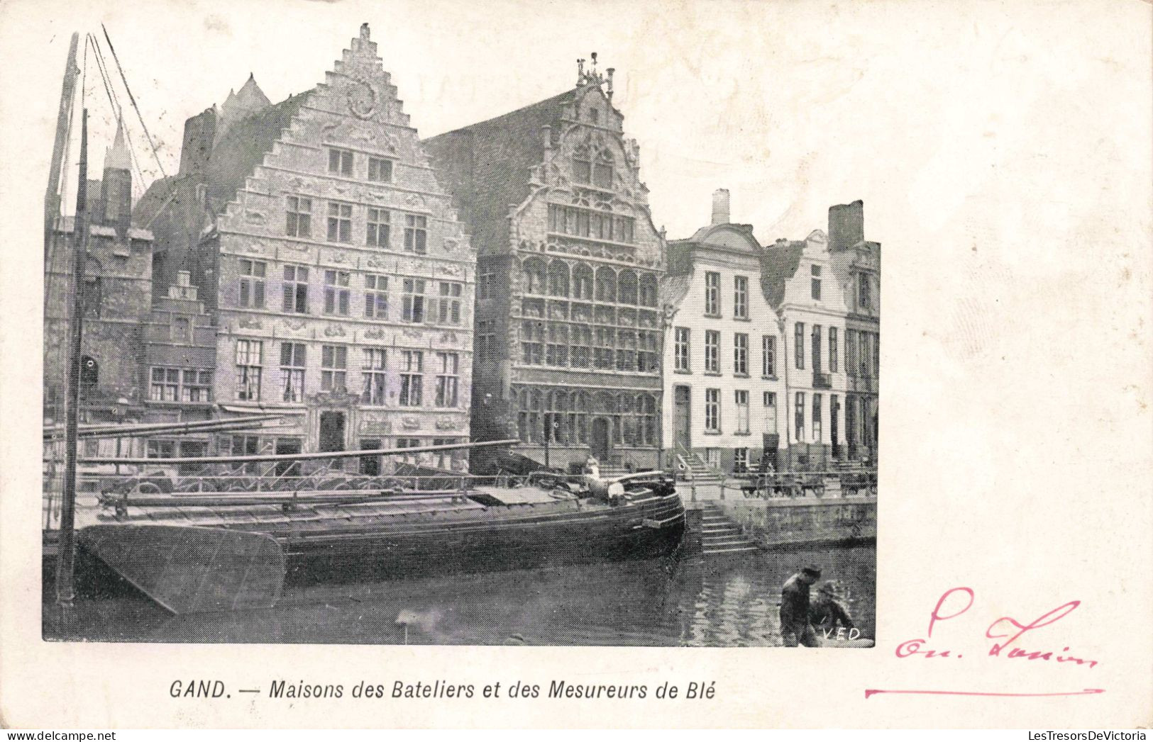 BELGIQUE - GAND - Maisons Des Bateliers Et Des Mesureurs De Blé - Animé - Canal - Carte Postale Ancienne - Gent