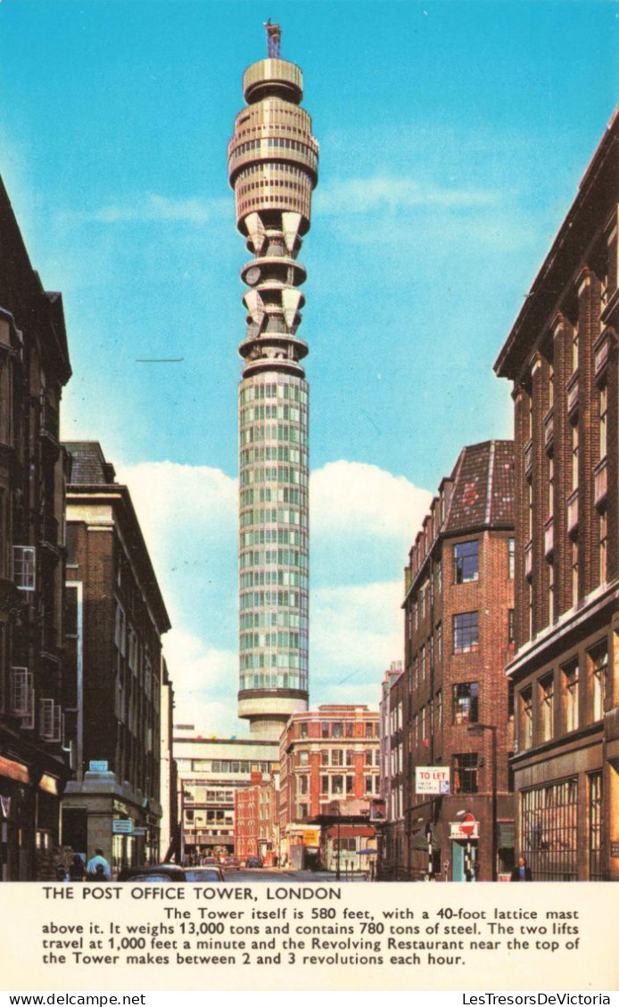 ROYAUME-UNI - Angleterre - THE POST OFFICE TOWER - London - Animé - Colorisé - Carte Postale Ancienne - Otros & Sin Clasificación