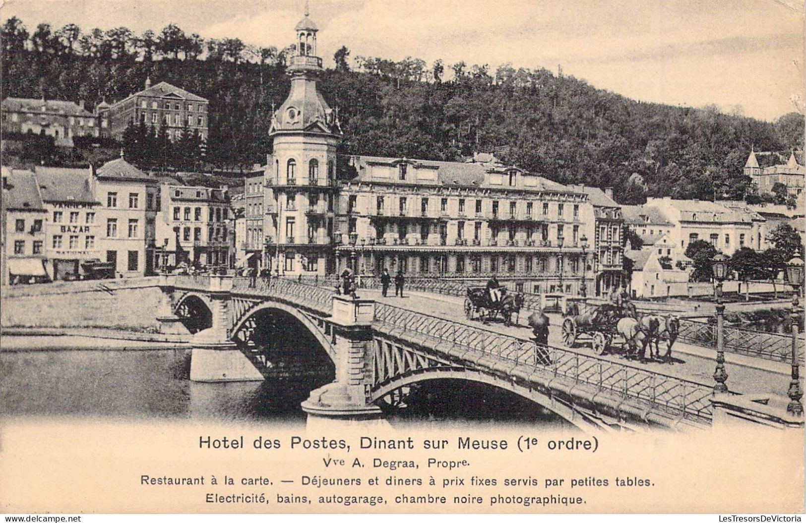 BELGIQUE - DINANT - Hotel Des Postes - Dinant Sur Meuse - Carte Postale Ancienne - Dinant