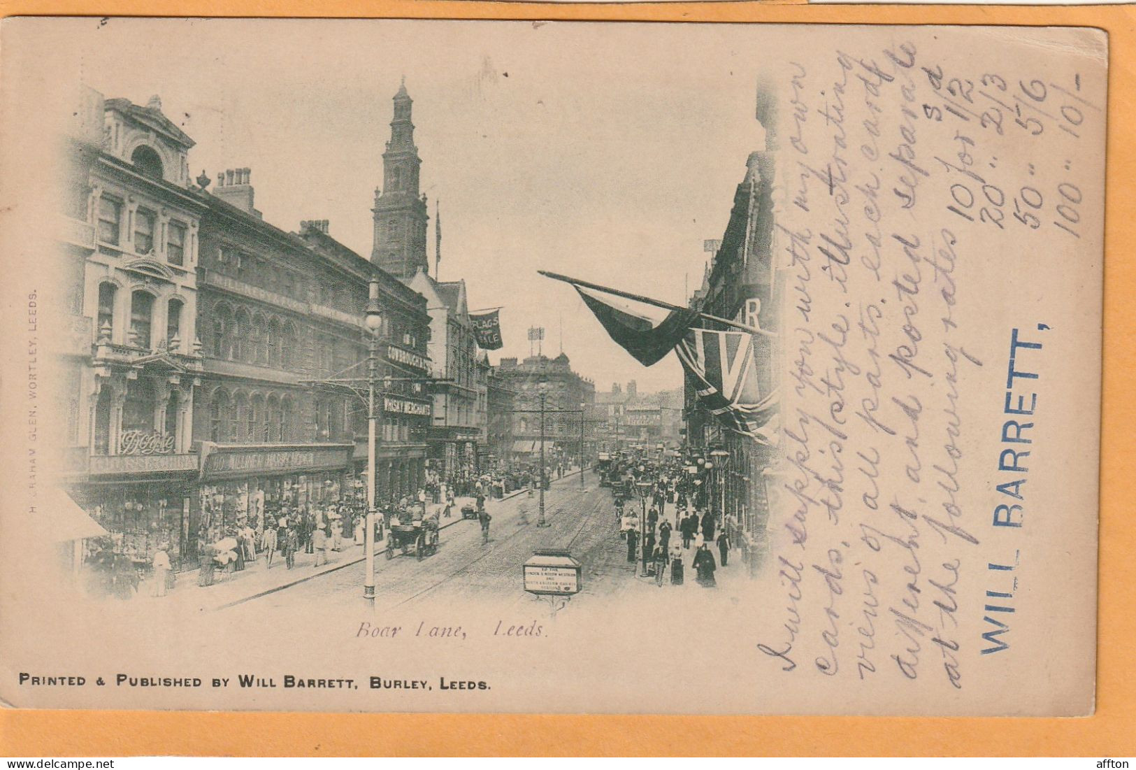 Leeds UK 1902 Postcard - Leeds
