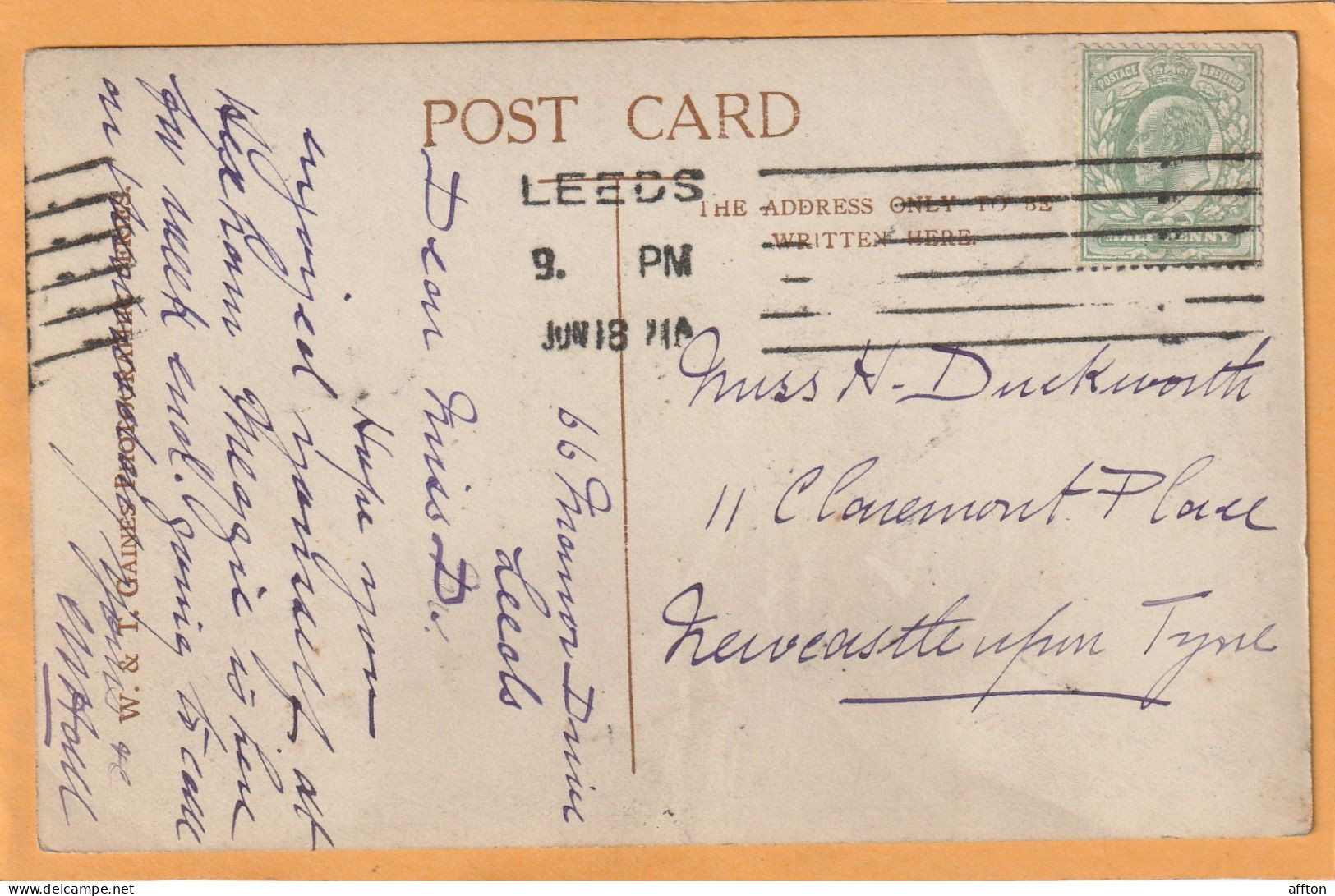 Leeds UK 1906 Postcard - Leeds