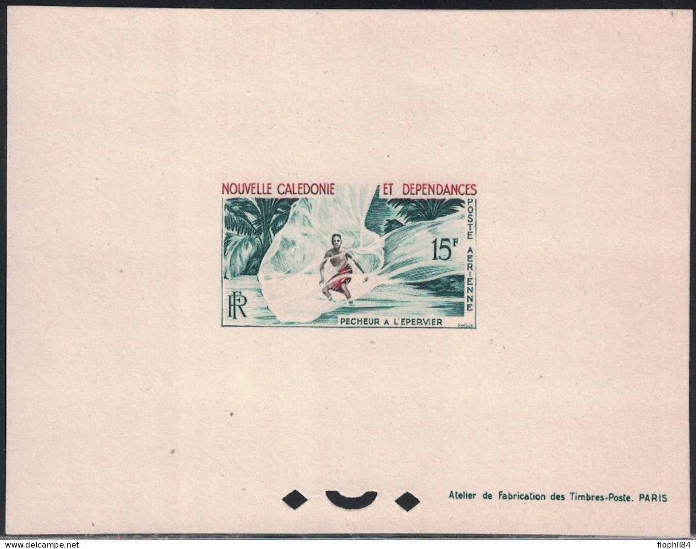 NOUVELLE CALEDONIE - POSTE AERIENNE - N°67 - EPREUVE DE LUXE. - Non Dentelés, épreuves & Variétés