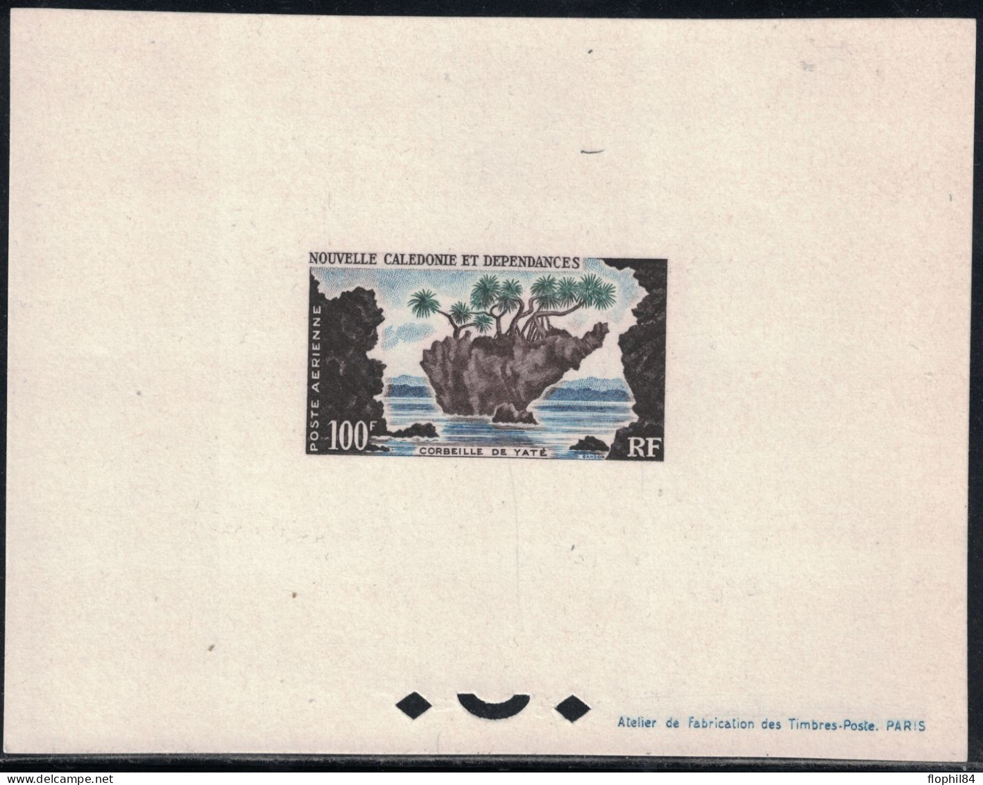 NOUVELLE CALEDONIE - POSTE AERIENNE - N°71 - EPREUVE DE LUXE. - Non Dentelés, épreuves & Variétés