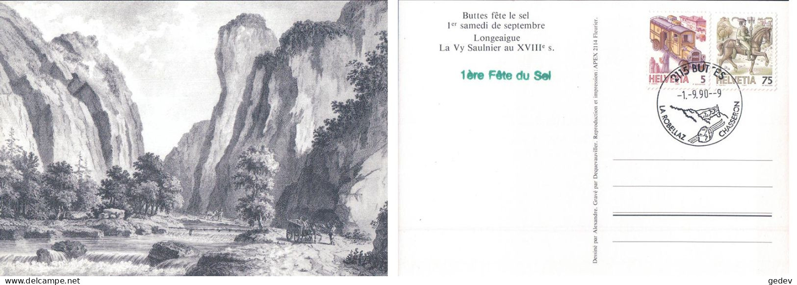 Buttes NE, 1ère Fête Du Sel (1.9.90) 10x15 - Buttes 