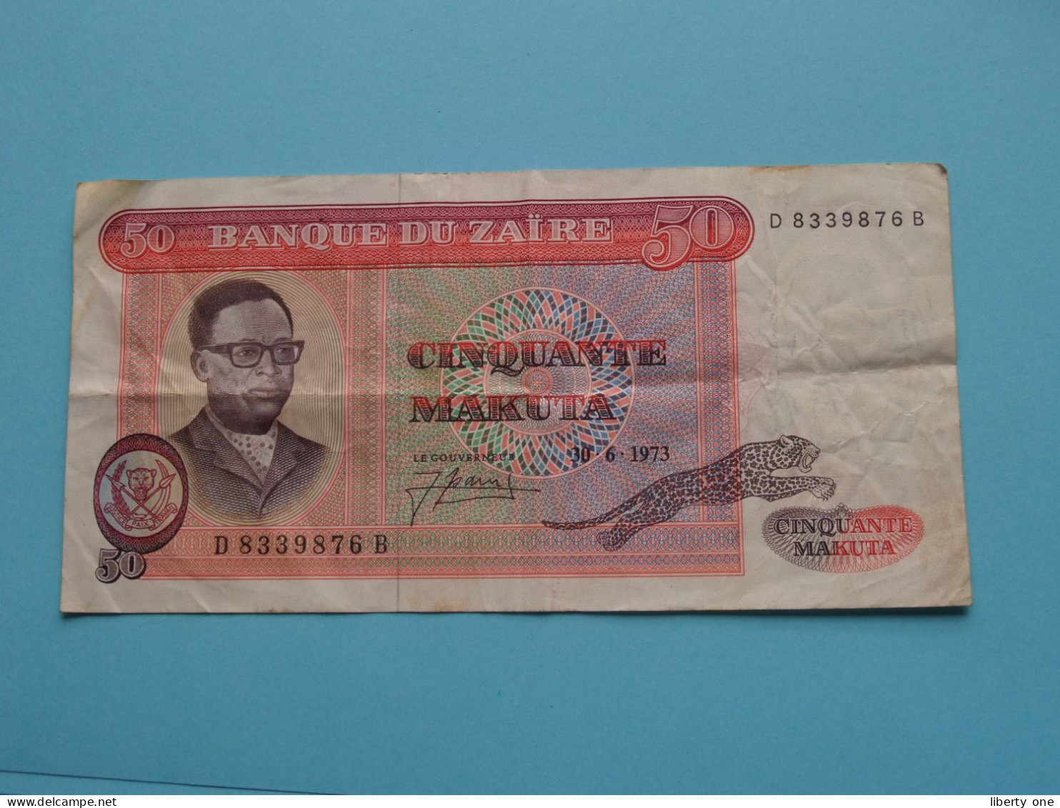 50 Cinquante MAKUTA ( D8339876B - 30.6.1973 ) Banque Du ZAIRE ( For Grade See SCANS ) F ! - Zaire