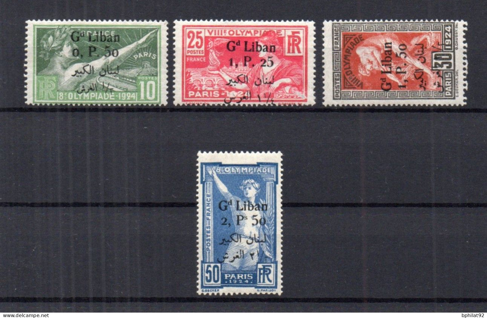 !!! GRAND LIBAN, SERIE JEUX OLYMPIQUES N°45/48 NEUVE * PETITES ADHERENCES - Unused Stamps