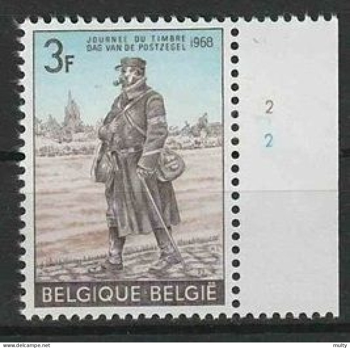 Belgie OCB 1445 ** MNH  Met Plaatnummer 2 - 1961-1970