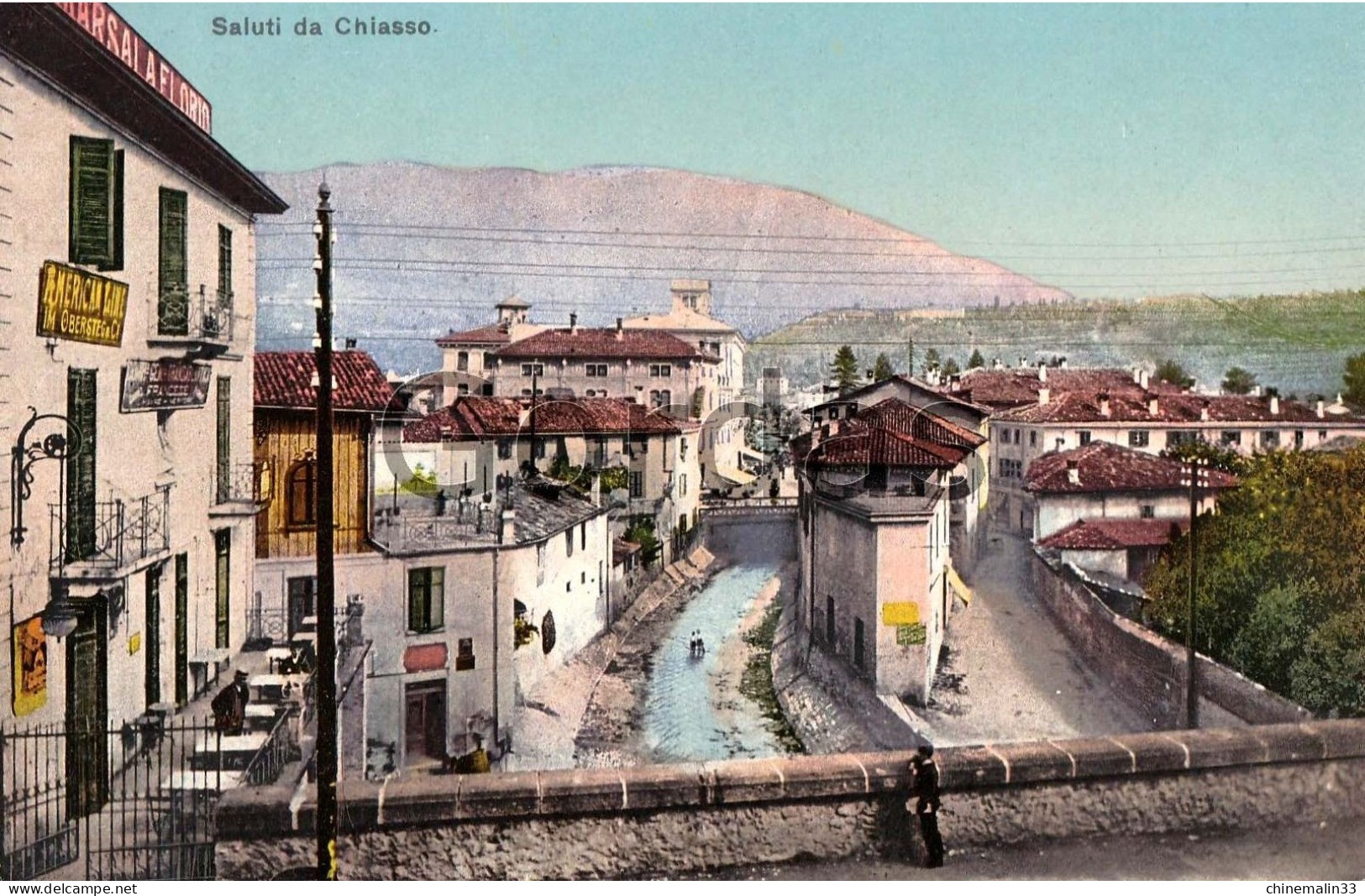 SUISSE SALUTI DA CHIASSO TRÈS BELLE ANIMATION  REIMPRESSION DE CARTE ANCIENNE COLLECTION E.B. 1970 - Chiasso