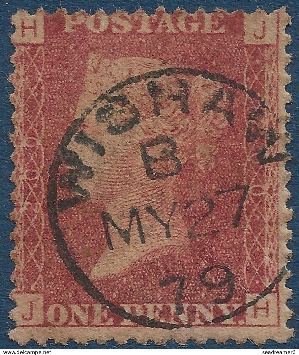 Grande Bretagne 1879 N°26 1 Pence Rose Brun Rouge (PL200 Pos HJ/JH) Oblitéré Dateur De WISHAW En Ecosse SUPERBE ! - Oblitérés