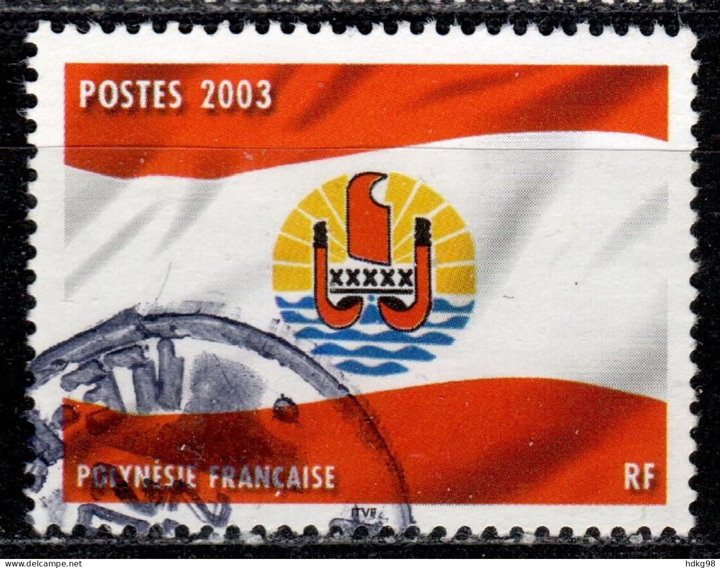 F P+ Polynesien 2003 Mi 898 Fahne - Used Stamps