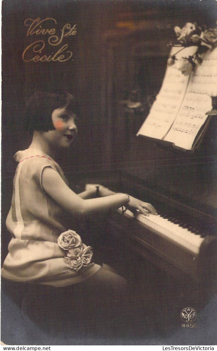 FETES - Vive Ste Cécile - Fille - Piano - Carte Postale Ancienne - Other & Unclassified