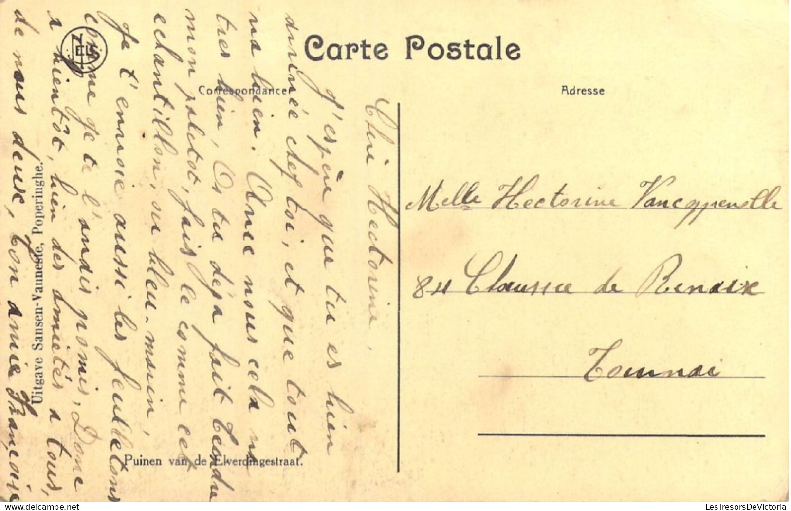 BELGIQUE - Ypres - Ruines D'Ypres - 1914-15 - Ruines Rue D'Elverdinghe - Carte Postale Ancienne - Autres & Non Classés