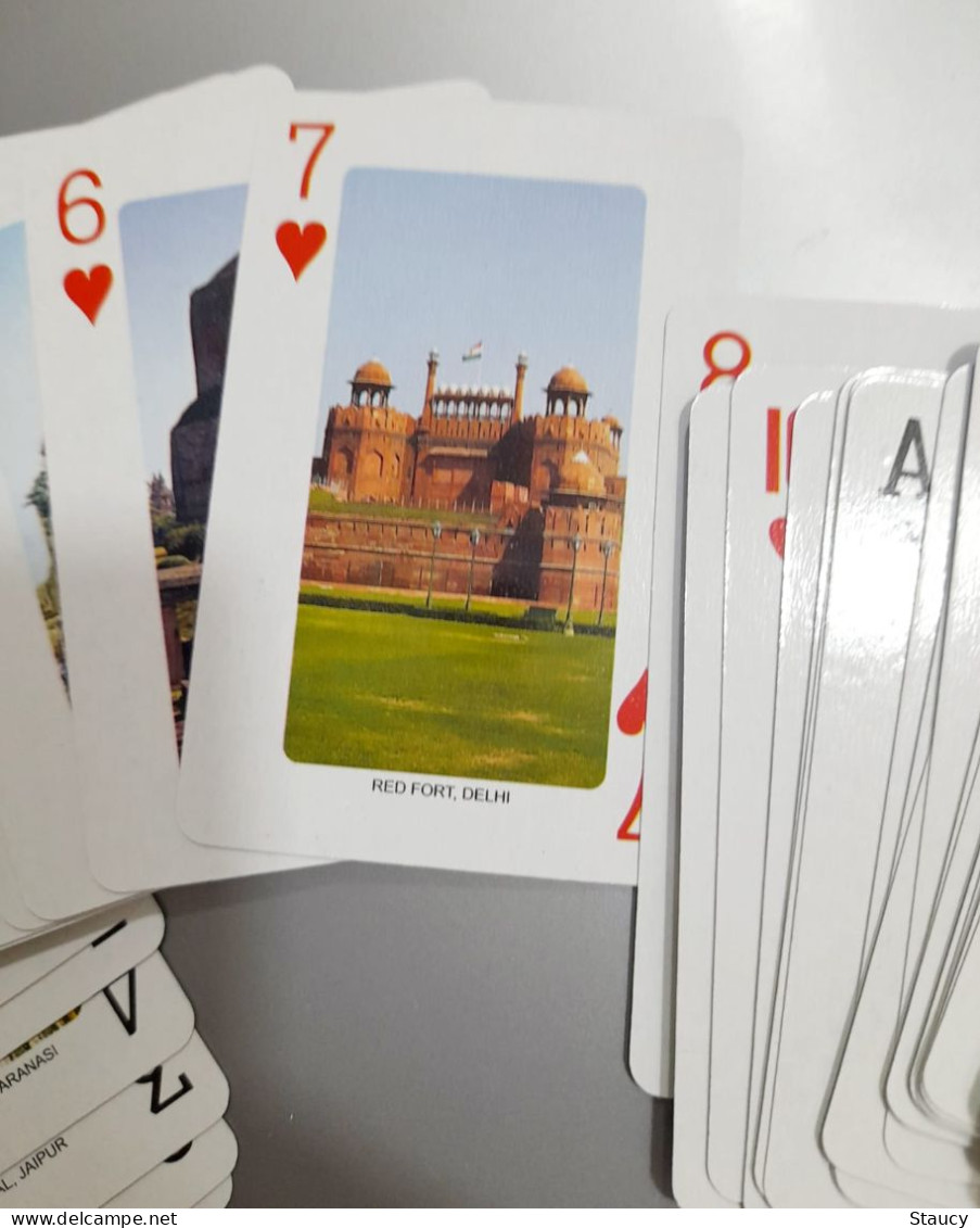 India Indian MONUMENTS Etc. & Photos On PLAYING CARDS PACK (different Pictures On Every Card) New As Per Scan - Ethnics