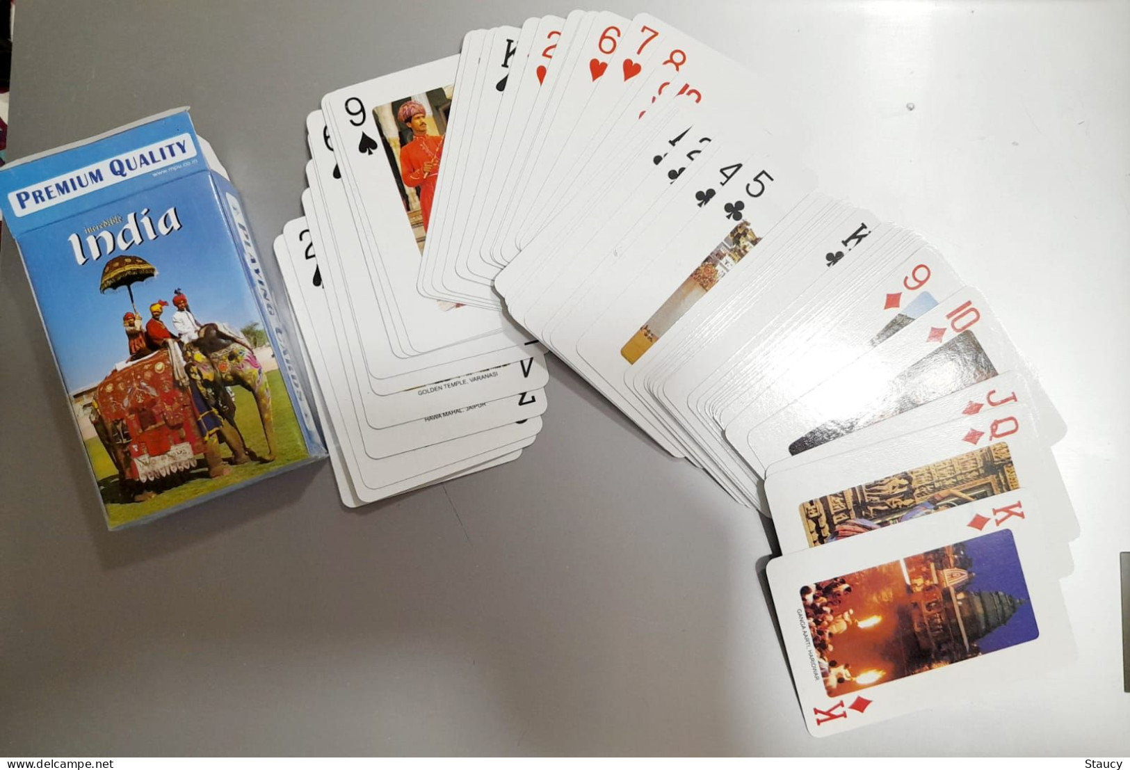 India Indian MONUMENTS Etc. & Photos On PLAYING CARDS PACK (different Pictures On Every Card) New As Per Scan - Ethnics