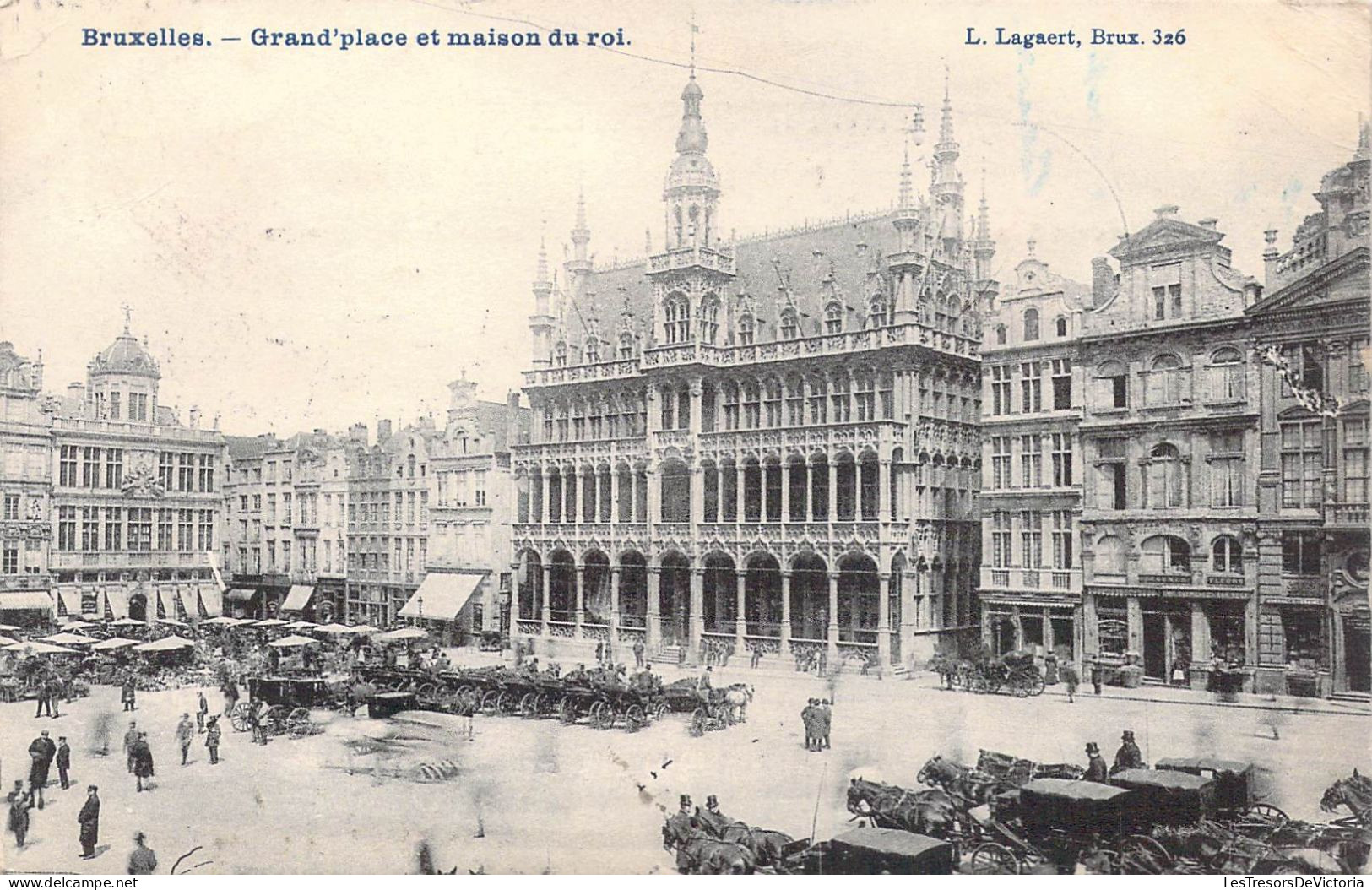 BELGIQUE - Bruxelles - Grand Place Et Maison Du Roi - Carte Postale Ancienne - Marktpleinen, Pleinen